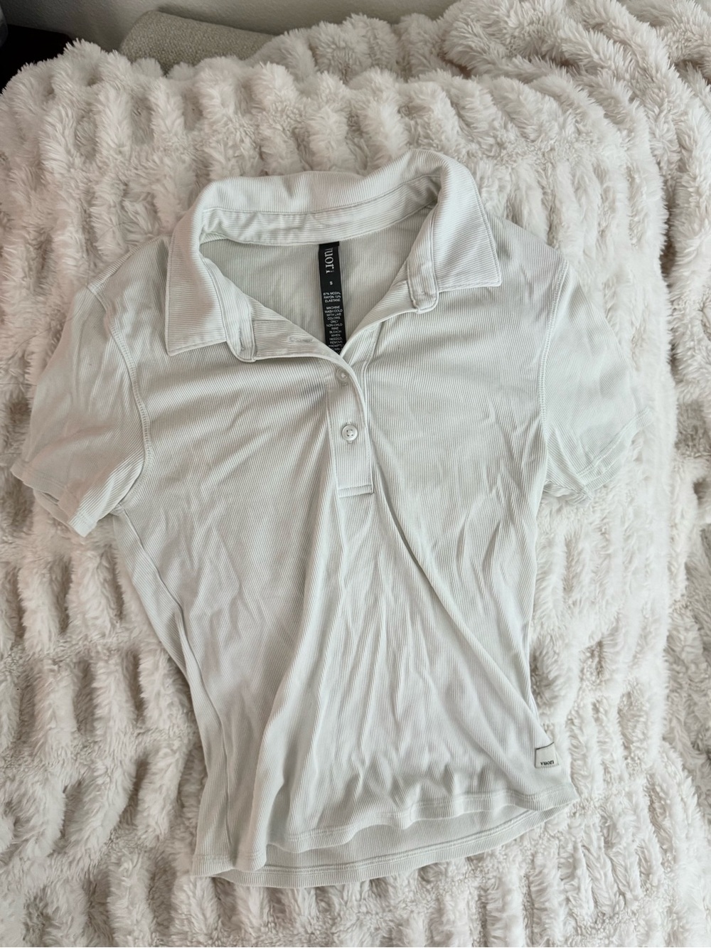 Vuori Ribbed Polo Short Sleeve Top